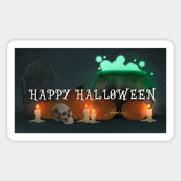 Happy Halloween (letters with BG) Sticker by AuCo47